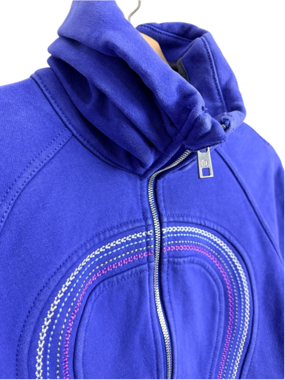 LULULEMON Cuddle Up Blue Jacket Zip-up Athleisure Gym Training Yoga, Sz 6 - Picture 8 of 16